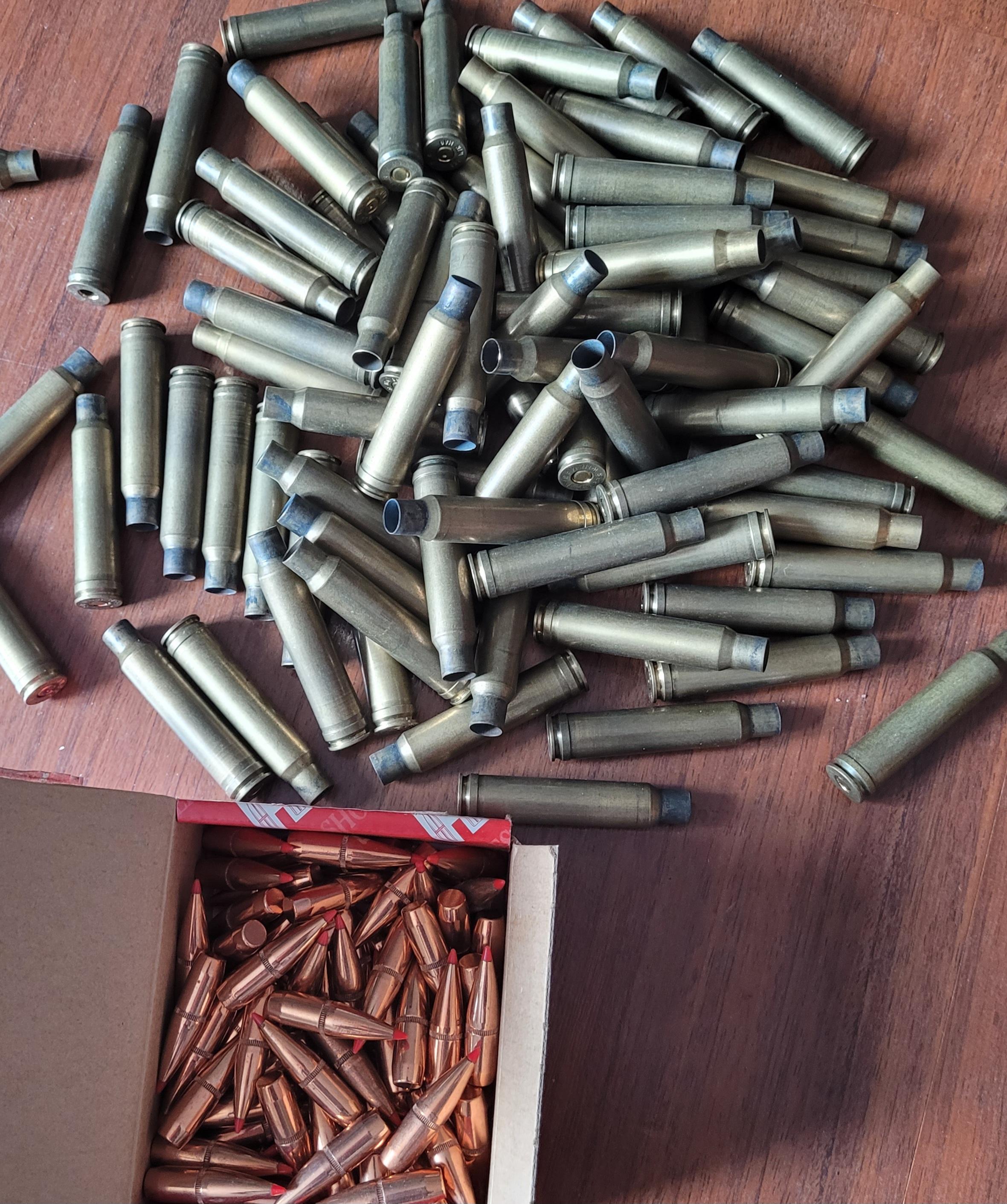 Photo of 338 casing and bullets 