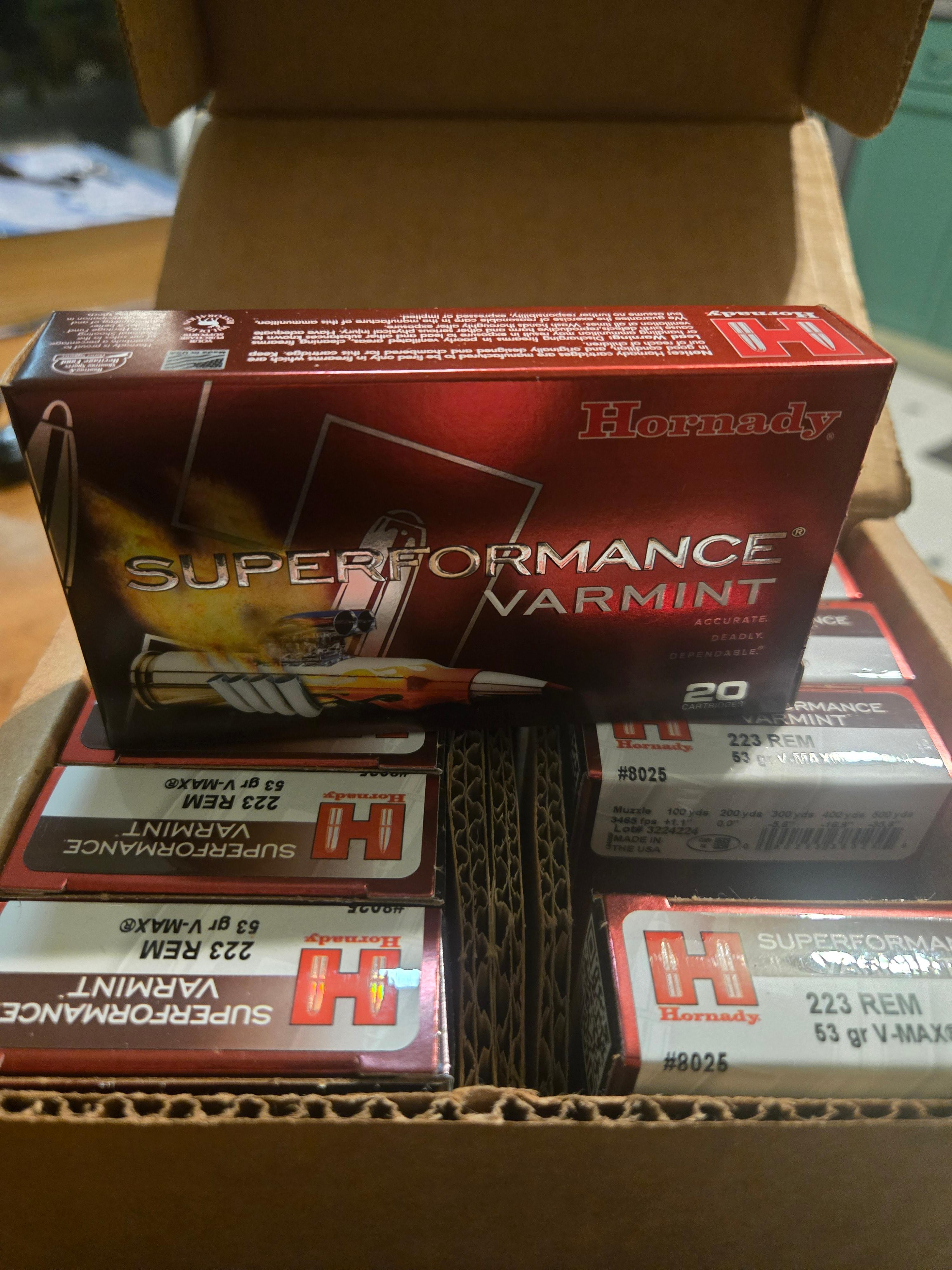 Photo of 223 ammo Hornady Superformance 