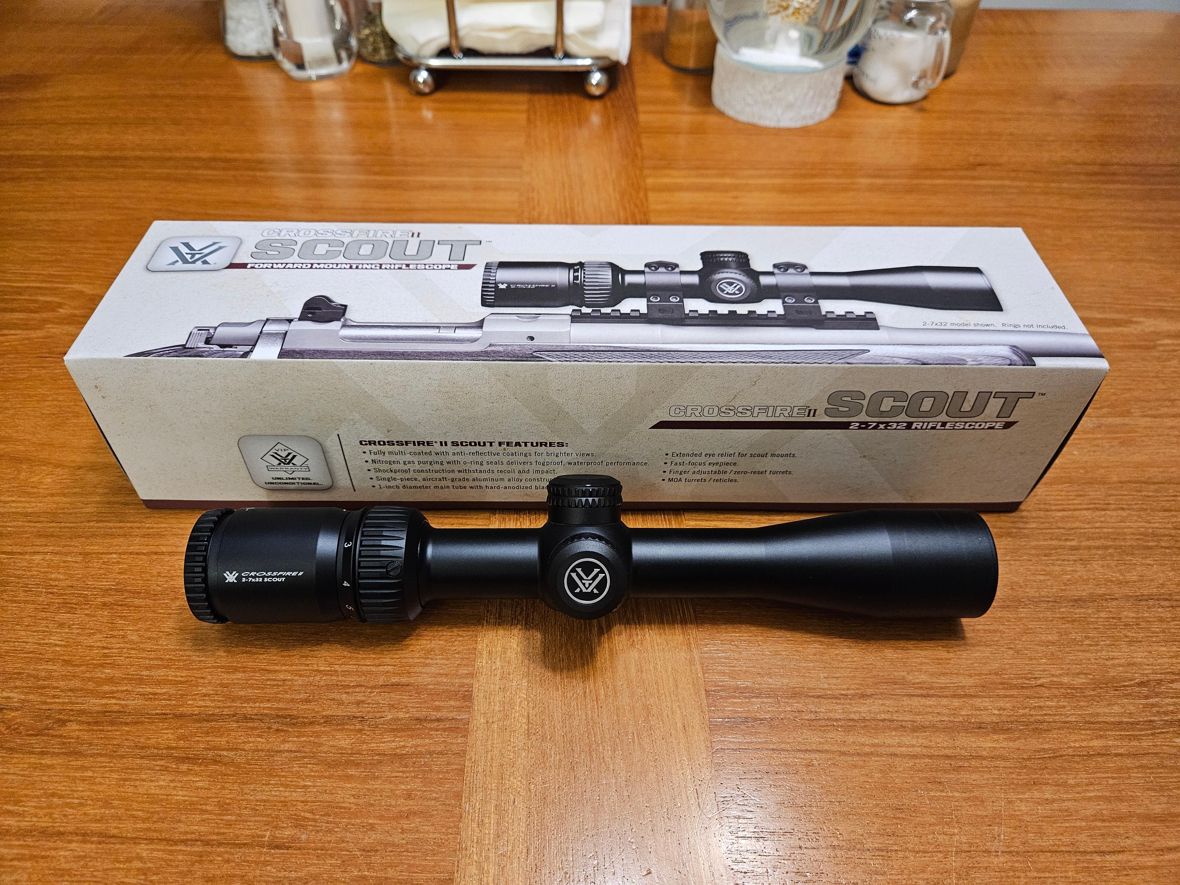 Photo of Vortex Crossfire II Scout 2-7x32 Forward Mounting scope NEW