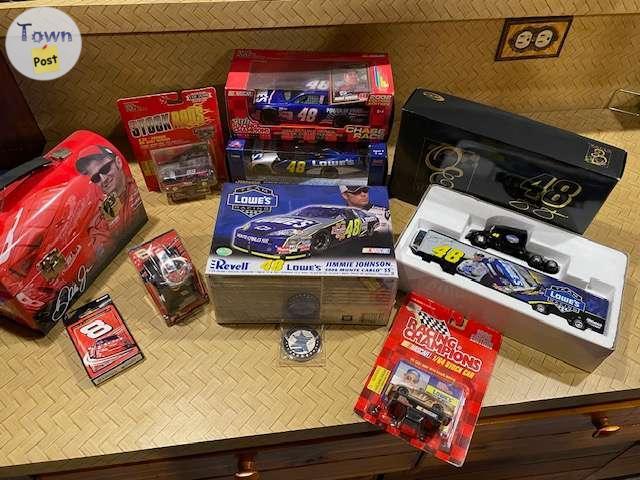 Photo of NASCAR cars and other items - Jimmy Johnson, Dale Earnhardt Jr.