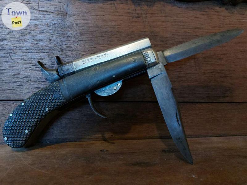 Photo of Antique (no PAL) RARE Unwin & Rodgers "NON-XLL" Knife Pistol Handgun with Folding Trigger