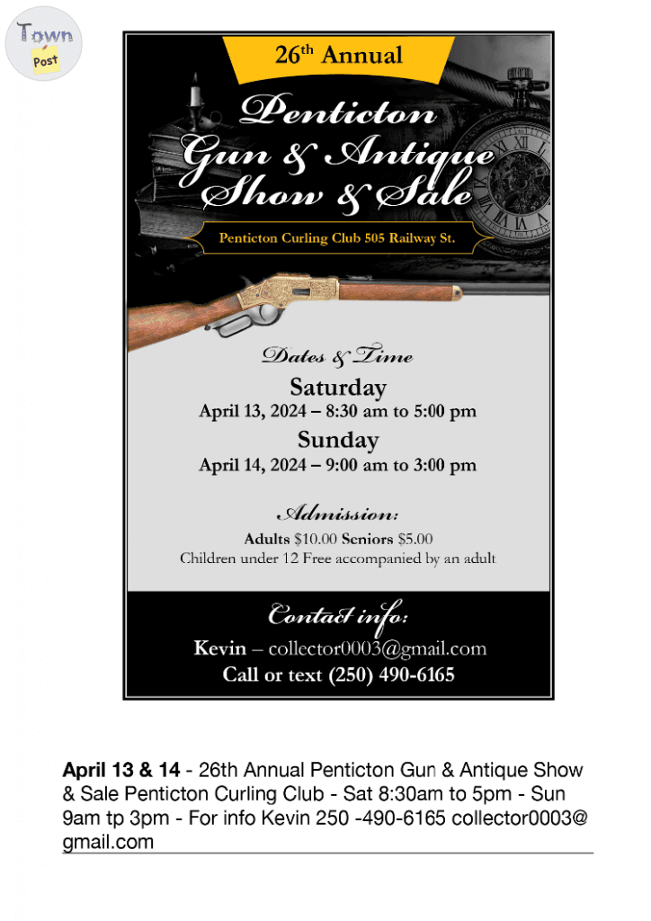 Photo of Penticton Gun & Antique Show April 13 & 14