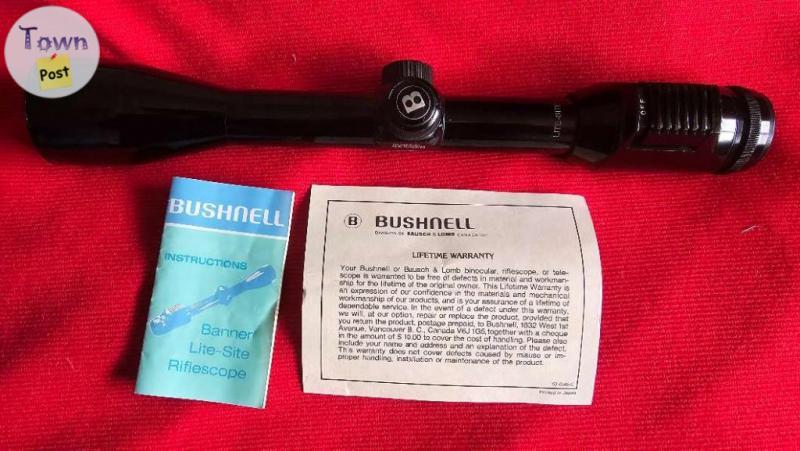 Photo of BUSHNELL JAPAN BANNER 4X40 LITE-SITE VINTAGE RIFLE SCOPE