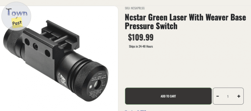 Photo of NcStar Green Laser sight w/pressure switch