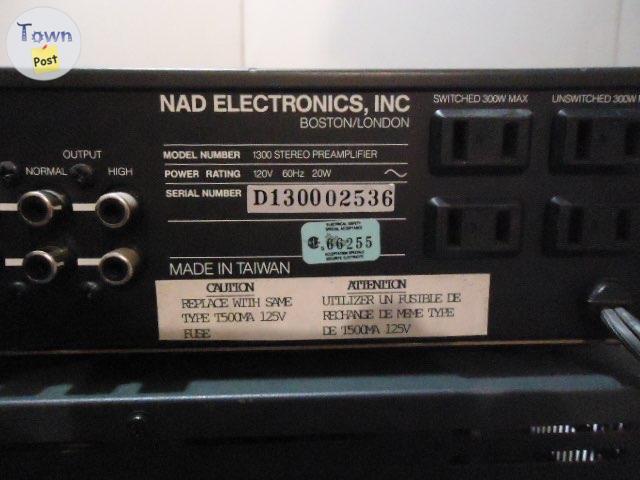 Photo of NAD PRE-AMPLIFIER + 2x150 WATT NAD POWER AMPLIFIERS MODEL 2600