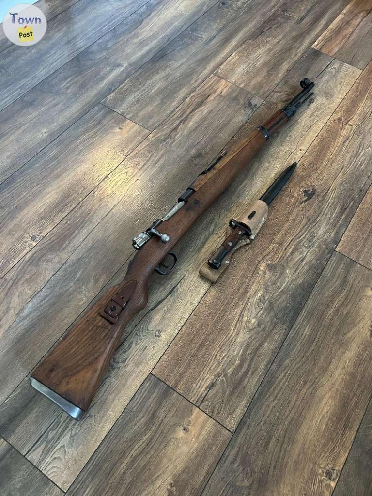 Photo of M48A Yugo Mauser with bayonet