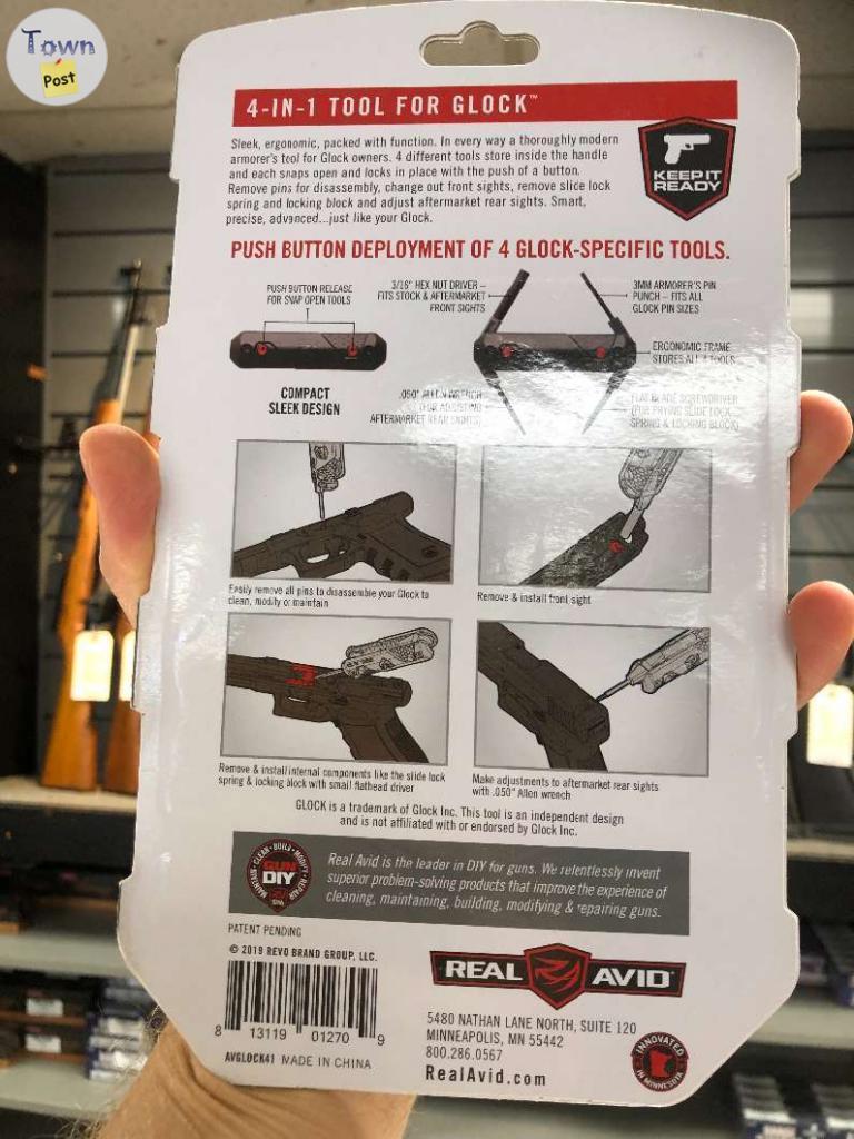 Photo of 4 IN 1 TOLL FOR GLOCK (Push Button Armorer's Multi-Tool) STILL IN THE PACKAGE Regular: $29.95 NOW! $19.95