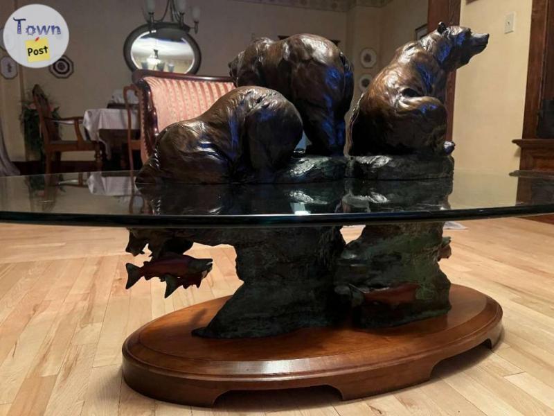 Photo of Bronze/Glass Bear Coffee Table